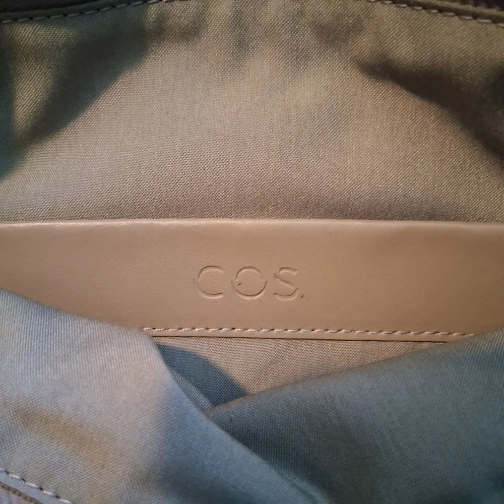 COS Green Leather Tote Bag